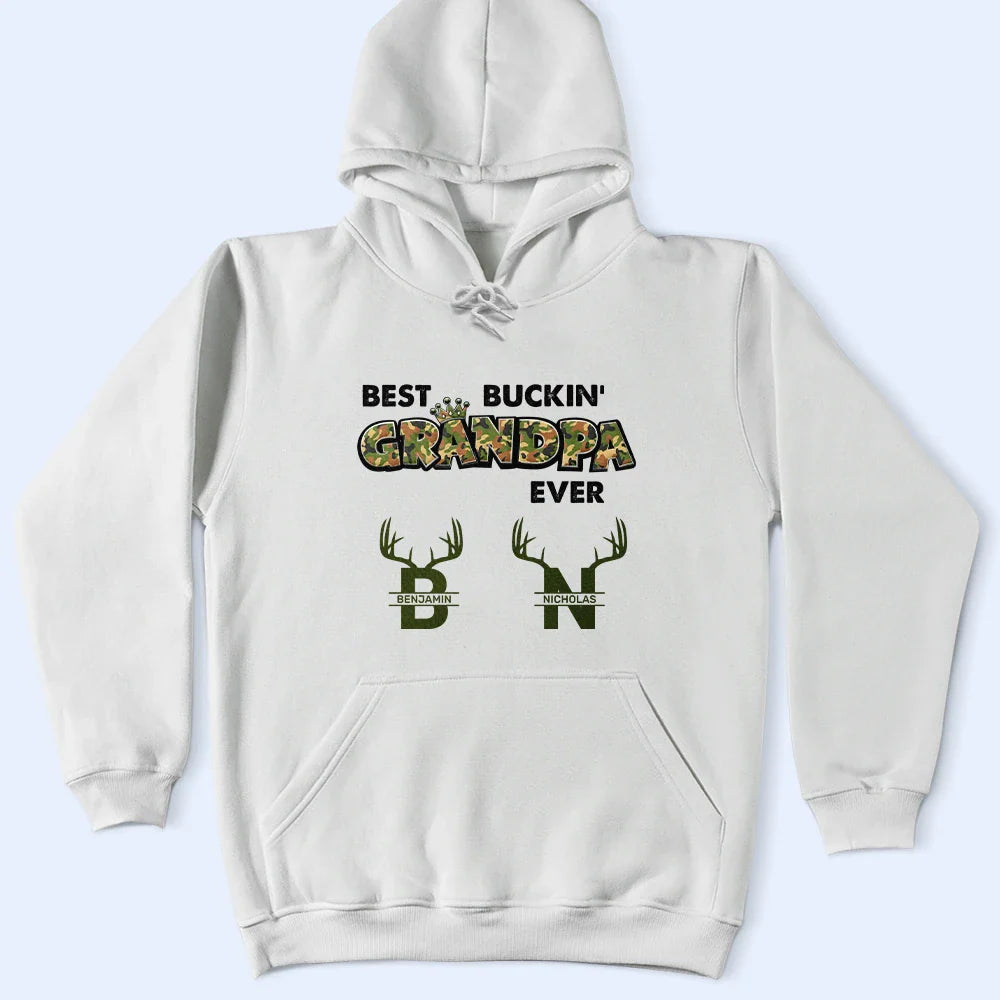 Hunting, Gift For Father, Funny - Best Buckin Dad Ever - Personalized T Shirt