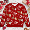 Cat Mom,Cat Lovers,Funny,Happy,Cat Dad - Best Cat Dad Mom Mum Ever - Personalized Unisex Ugly Sweater
