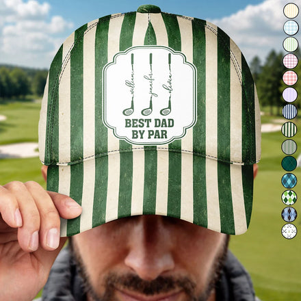 Best Dad By Par Golf Clubs - Personalized Classic Cap