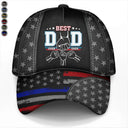 Gift For Father,Independence Day,Happy,Icon - Best Dad Ever Ever Kid Hand Punch - Personalized Classic Cap
