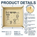 Dad - Children, Grandpa - Grandkids, Gift For Grandpa, Gift For Father, Funny - Best Dad Ever Figure Sticks - Personalized Leather Valet Tray