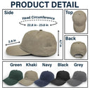 Camp Hair Don't Care Camping - Personalized Vintage Washed Denim Cap