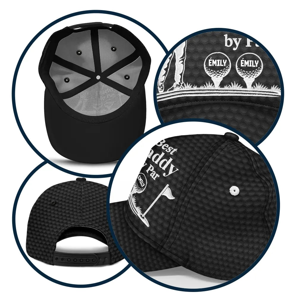 Gift For Father,Gift For Grandpa,Golf,Top Market,Non-Eng,Icon,Proud - Best Dad Grandpa By Par Golf Ball - Personalized Classic Cap