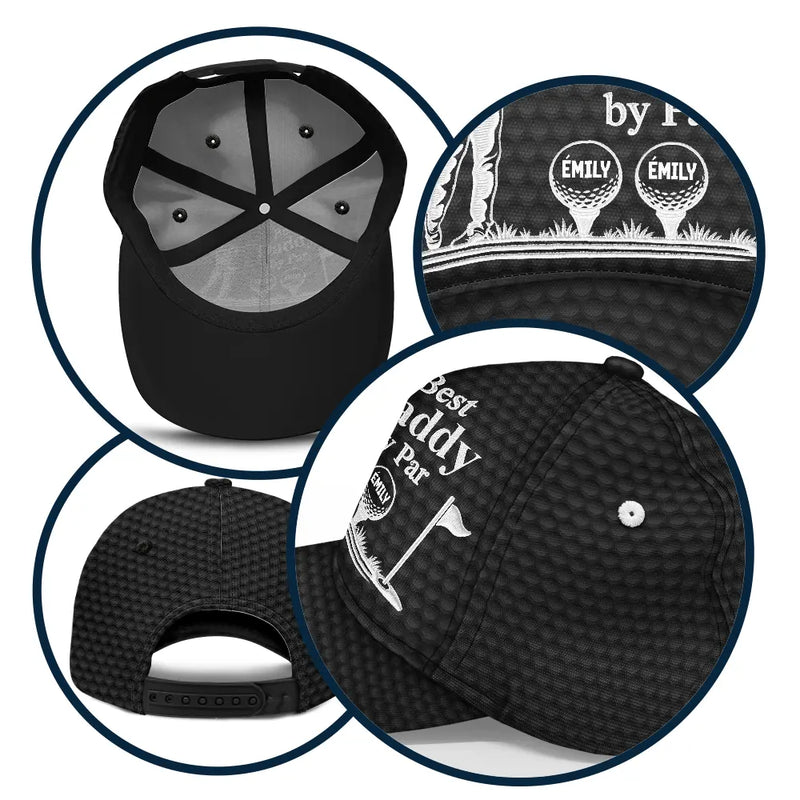 Gift For Father,Gift For Grandpa,Golf,Top Market,Non-Eng,Icon,Proud - Best Dad Grandpa By Par Golf Ball - Personalized Classic Cap