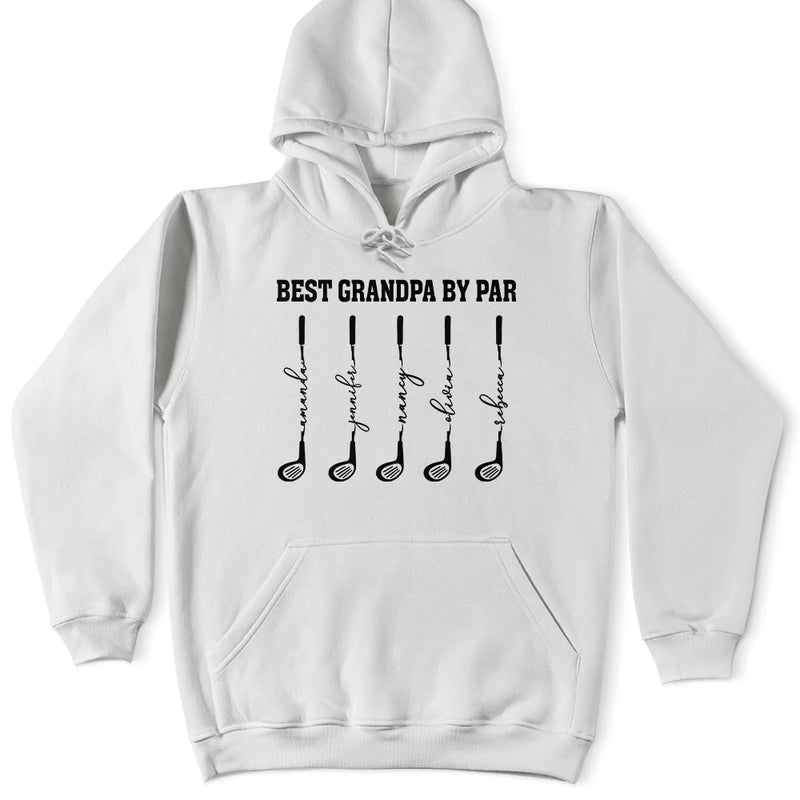 Gift For Grandpa,Gift For Father,Golf,Non-Eng,Icon,Proud - Best Dad Grandpa By Par Golf Clubs - Personalized T Shirt