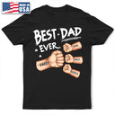 Gift For Father,Gift For Grandpa,Dad - Children,Happy - Best Dad Grandad Ever Fist Bump - Personalised T Shirt