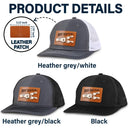Gift For Father,Gift For Grandpa,Happy - Best Dad Grandpa Hand Punch Side View - Personalized Leather Patch Hat