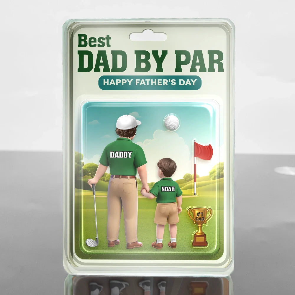 Happy,Sport Dad,Golf,Gift For Father,Gift For Men - Best Daddy By Par - Personalized Custom Shaped Acrylic Plaque
