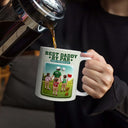 Happy, Sport Dad, Golf, Gift For Father, Gift For Men - Best Daddy By Par 3D Effect - Personalized White Edge-to-Edge Mug