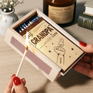 Gift For Grandpa,Grandpa - Grandkids,Gift For Father,Dad - Children,Non-Eng - Best Daddy Grandpa Ever - Personalized Wooden Matchbox