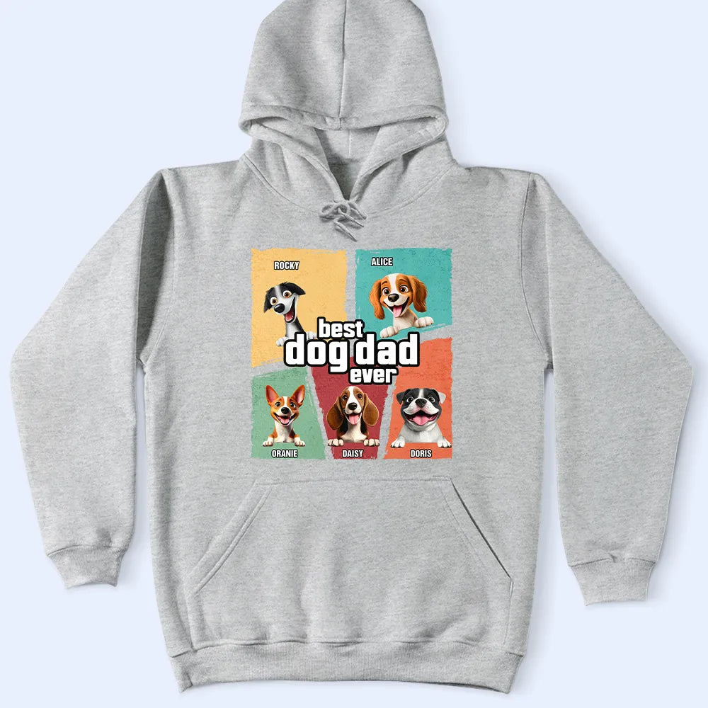 Pet Lovers,Pet Dad,Dog Lovers,Dog Dad,Happy,Gift For Father - Best Dog Dad Dog Mom Ever - Personalized T Shirt