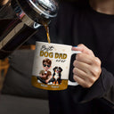 Pet Lovers,Pet Dad,Dog Lovers,Dog Dad,Happy - Best Dog Dad Ever 3D Effect - Personalized White Edge-to-Edge Mug