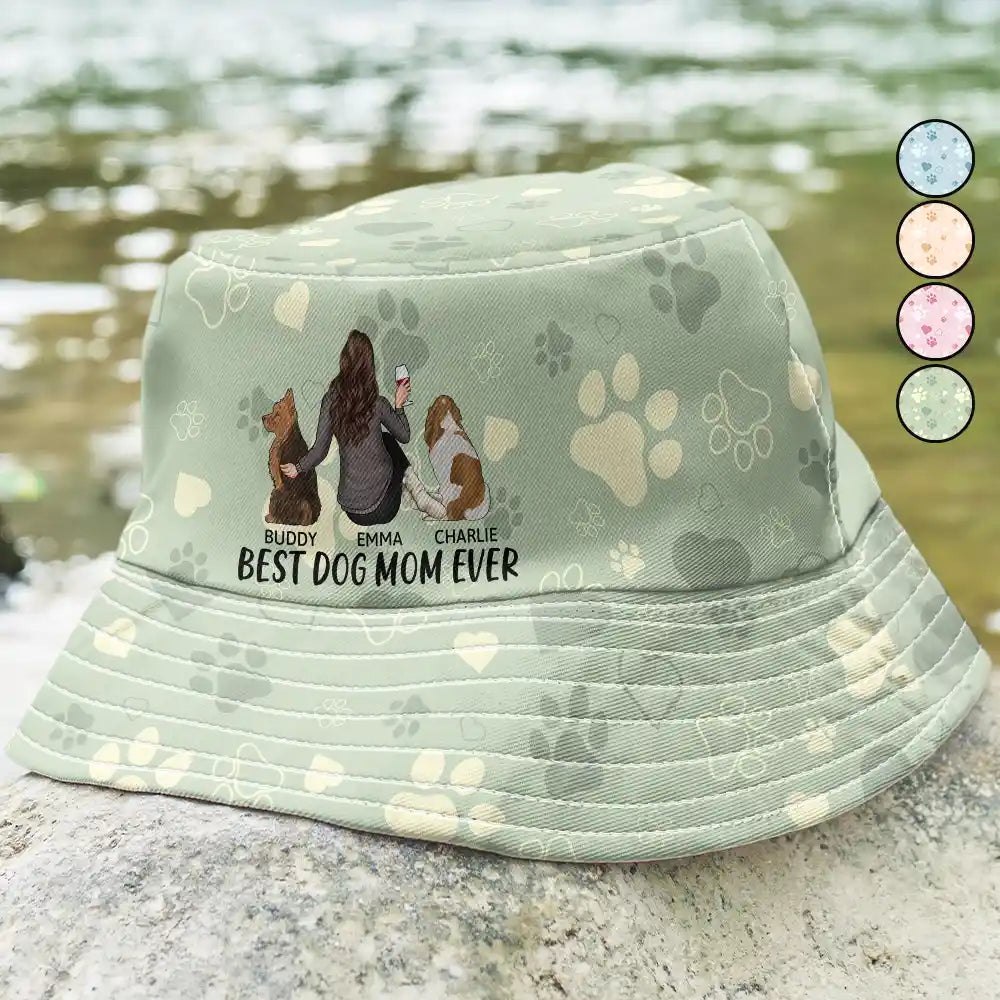 Best Dog Mom Dog Dad Ever - Personalized Bucket Hat