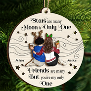 Christmas, Gift For Bestie, Happy - Best Friend You Are The Only One - Personalized 2-Layered Wooden Ornament