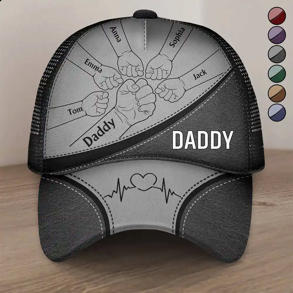 Gift For Father, Gift For Grandpa, Gift For Husband, Happy - Best Friends For Life Dad Grandad - Personalized Mesh-back Casual Cap