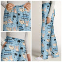 Cat Lovers,Cat Mom,Cat Dad,Happy - Bester Katzenpapa Aller Zeiten - Personalisierte Pyjamahose