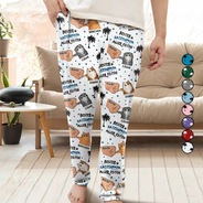 Cat Lovers,Cat Mom,Cat Dad,Happy - Bester Katzenpapa Aller Zeiten - Personalisierte Pyjamahose