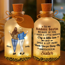 Bestie Because Of You I Laugh A Little Harder - Personalized Short Bottle Light