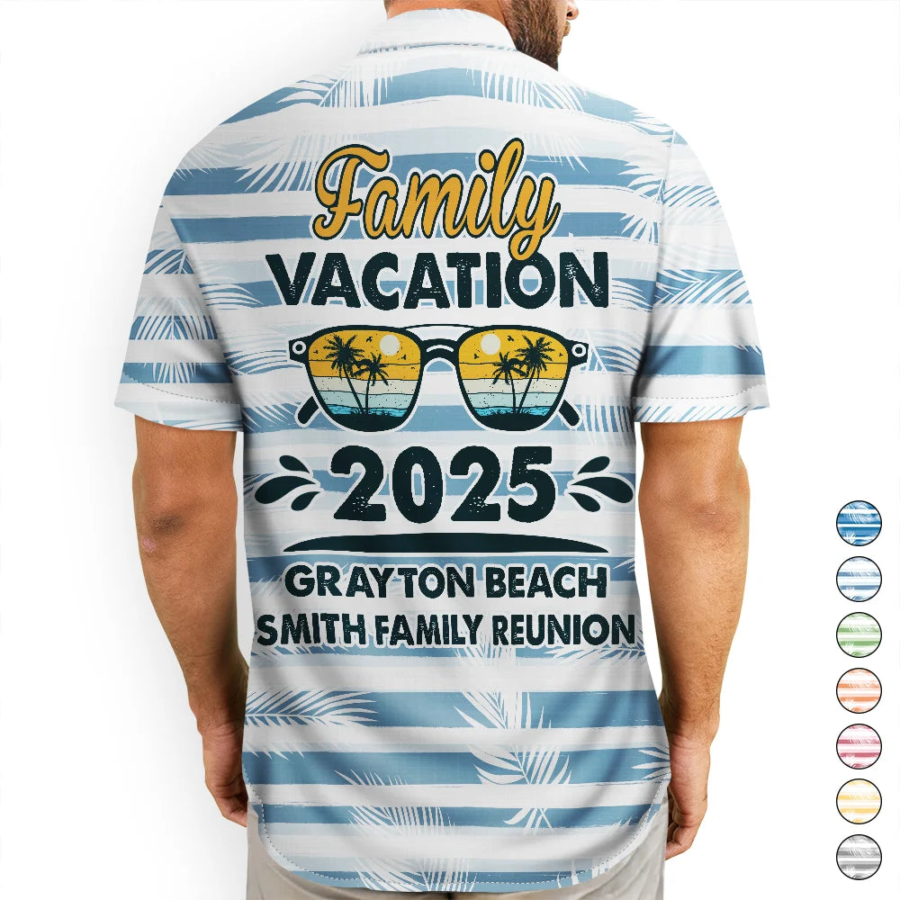 Travel,Summer,Beach,Gift For Bestie,Family,Gift For Sibling - Bestie Family Vacation - Personalized Hawaiian Shirt
