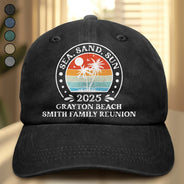 Travel,Summer,Beach,Gift For Bestie,Family,Gift For Sibling - Bestie Family Vacation - Personalized Vintage Washed Denim Cap