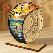 Gift For Bestie, Happy, Christmas - Bestie Forever - Personalized Spinning Perpetual Desk Calendar