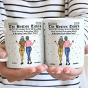 Gift For Bestie,Gift For Sisters,Old Best friends,Happy - Besties Here's To Another Year Of Us Daily News - Personalized Mug