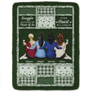 Gift For Women,Gift For Sisters,Gift For Bestie,Gift For Sibling,Love - Besties Sisters Hug This Blanket - Personalized Fleece Blanket, Sherpa Blanket