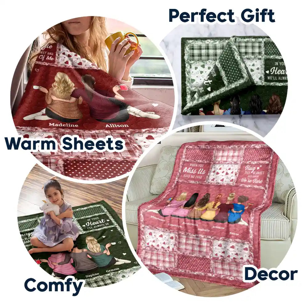 Gift For Women,Gift For Sisters,Gift For Bestie,Gift For Sibling,Love - Besties Sisters Hug This Blanket - Personalized Fleece Blanket, Sherpa Blanket