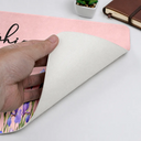 Gift For Wife,Gift For Girlfriend,Gift For Yourself,Gift For Women,Gift For Mother,Gift For Daughter,Gift For Sisters,Gift For Bestie,Gifts For Colleagues,Teacher,Back To School,Top Market,Icon,Cozy - Birth Flower And Name - Personalized Leather Desk Mat