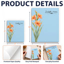 Cozy,Gift For Yourself,Icon - Birth Flower And Name - Personalized Notepad