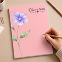 Cozy,Gift For Yourself,Icon - Birth Flower And Name - Personalized Notepad