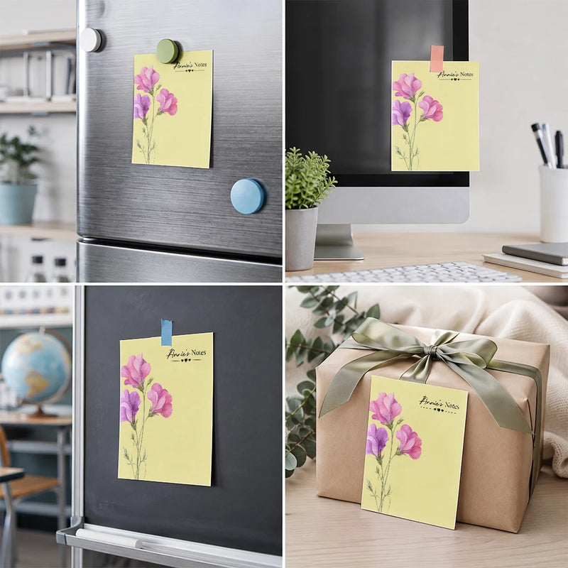 Cozy,Gift For Yourself,Icon - Birth Flower And Name - Personalized Notepad