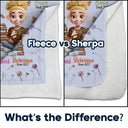 Gift For Bestie, Christmas, Love - Birth Flower Bible Verse God Says I Am - Personalized Fleece Blanket, Sherpa Blanket