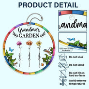Gift For Women, Gift For Mother, Gift For Grandma, Love - Birth Flower Grandma's Garden - Personalized Acrylic Car Hanger