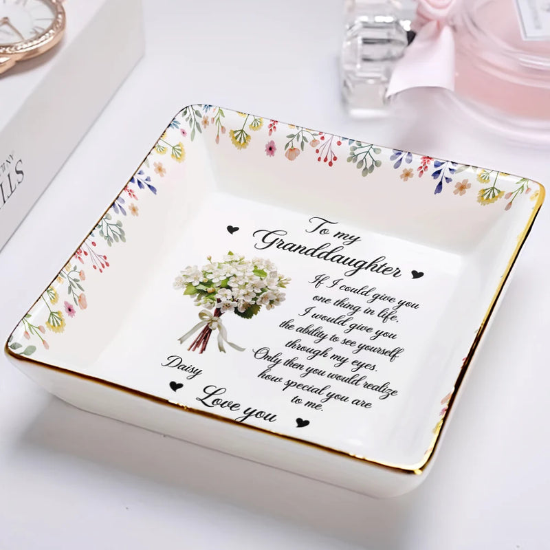Gift For Daughter,Gift For Women,Love - Birth Flower My Daughter How Special You Are To Me - Personalized Ring Dish