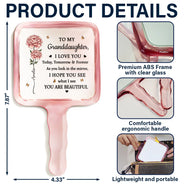 Gift For Daughter, Gift For Grandkids, Gift For Sisters, Gift For Bestie, Love, Top Market, Gift For Women - Birth Flower My Daughter You Are Beautiful - Personalized Handheld Mirror