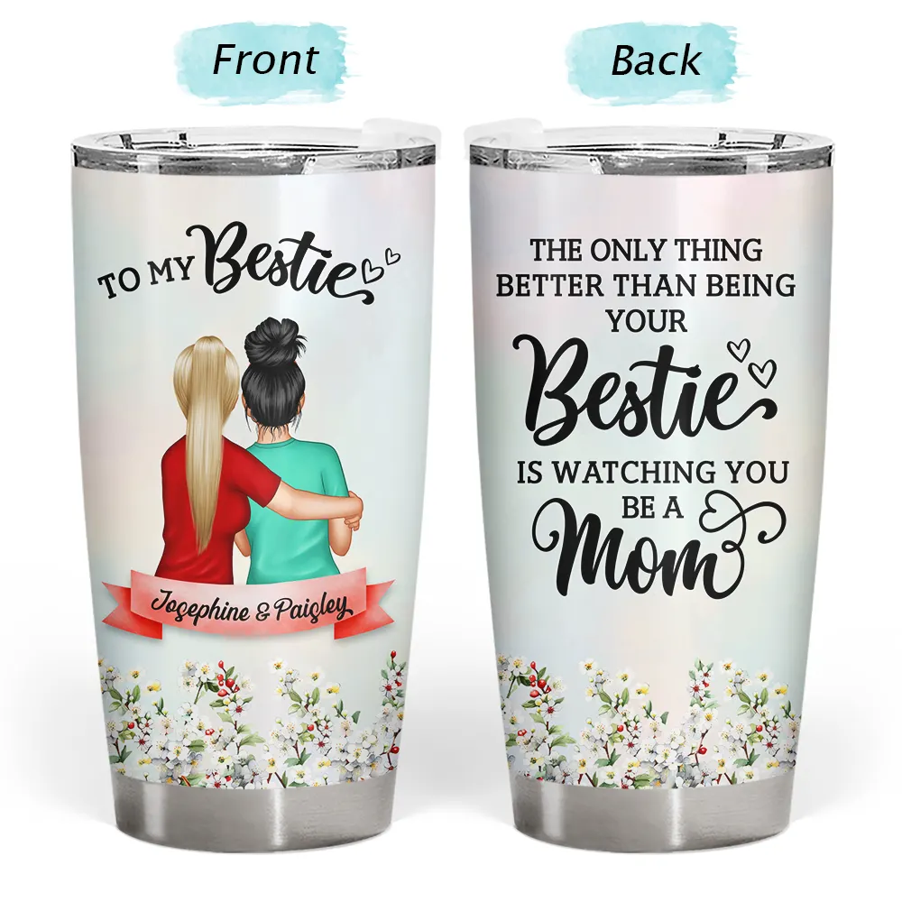 Gift For Yourself,Gift For Women,Gift For Mother,Gift For Daughter,Mom - Daughters (Adult),Gift For Sisters,Gift For Bestie,Cousin,New Mom,Love - Birth Flower Watching You Be A Mom - Personalized Tumbler