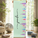 Gift For Yourself,Gift For Women,Yoga,Healing,Icon - Birth Flower With Name - Personalized Yoga Mat