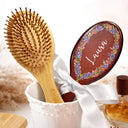 Gift For Wife,Gift For Girlfriend,Gift For Women,Gift For Yourself,Gift For Aunt,Gift For Mother,Gift For Grandma,Gift For Daughter,Gift For Sisters,Gift For Bestie,Happy - Birth Flowers Women Girl Bestie Sister Mom - Personalized Wooden Hair Brush