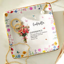 Gift For Yourself,Gift For Women,Christian,Gift For Mother,Gift For Wife,Gift For Girlfriend - Birth Month Bouquet With Matching Bible Verse - Personalized Ring Dish