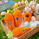 Easter,Happy,Parents,Dad - Children,Mom - Children,Gift For Kids - Birth Month Flower And Name - Personalized Plush Reversible Carrot Bunny Keychain