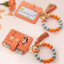 Gift For Yourself,Gift For Women,Happy,Gift For Bestie - Birth Month Flower Turban Woman - Personalized Keychain Wristlet Leather Wallet