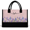 Gift For Yourself, Gift For Women, Happy - Birth Month Flower Watercolor Blooming In Love - Personalized Canvas Tote Bag