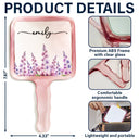 Gift For Yourself, Gift For Women, Happy - Birth Month Flower Watercolor Blooming In Love - Personalized Handheld Mirror