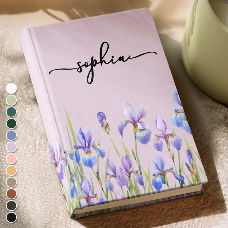 Gift For Women, Gift For Yourself, Gift For Daughter, Gift For Mother, Gift For Sisters, Gift For Bestie, Happy - Birth Month Flower Watercolor Blooming In Love - Personalized Hardcover Journal