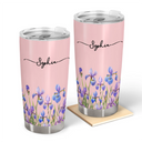 Gift For Yourself, Gift For Women, Happy - Birth Month Flower Watercolor Blooming In Love - Personalized Tumbler