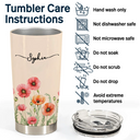 Gift For Yourself, Gift For Women, Happy - Birth Month Flower Watercolor Blooming In Love - Personalized Tumbler