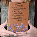 Gift For Yourself, Gift For Women, Happy - Birth Month Flower Watercolor My Daughter Forever - Personalized Leather Journal