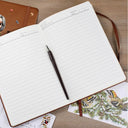 Gift For Yourself,Gift For Women,Happy - Birth Month Flower Watercolor Woman Kid Girl - Personalized Leather Journal