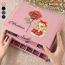 Gift For Yourself, Happy, Gift For Women - Birth Month Flowers Bloom Where You're Planted Women - Personalized Jewelry Storage Box